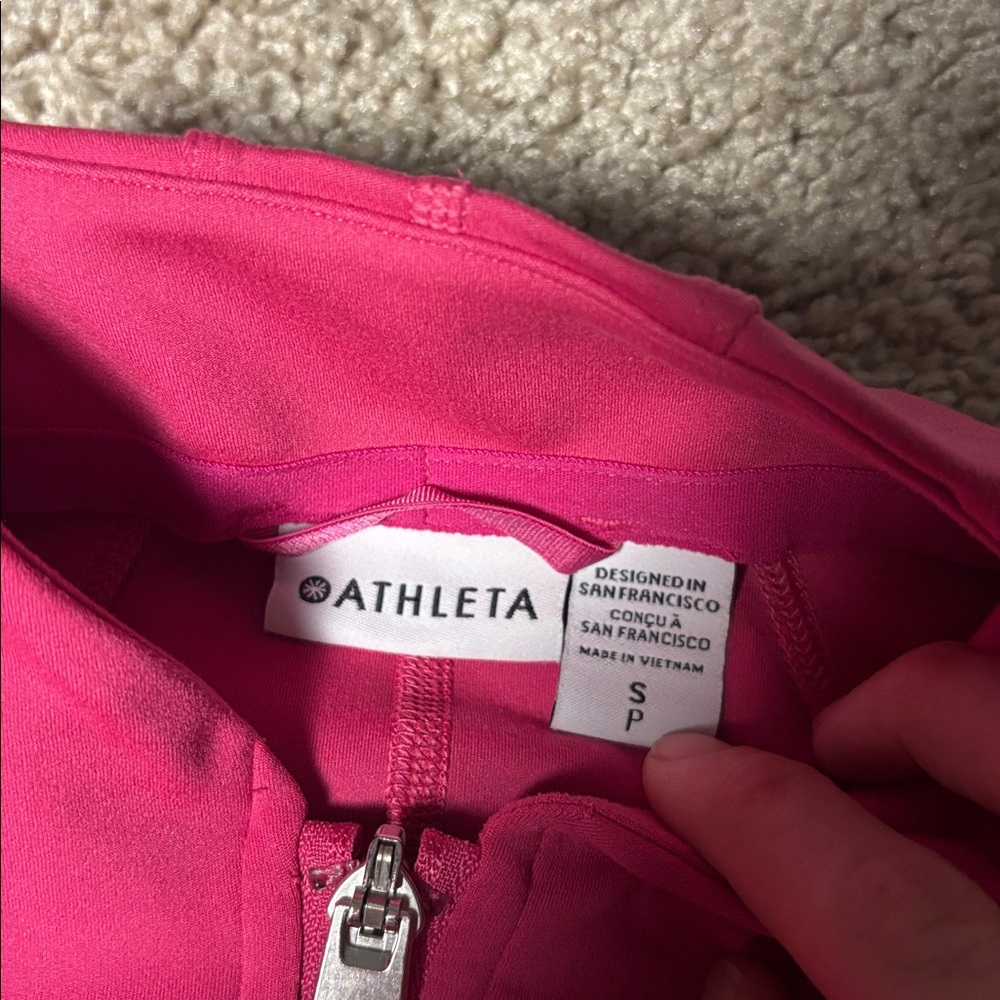 ATHLETA Pink Zip-Up Activewear Salutation Jacket size small - great condition! - Picture 4 of 5